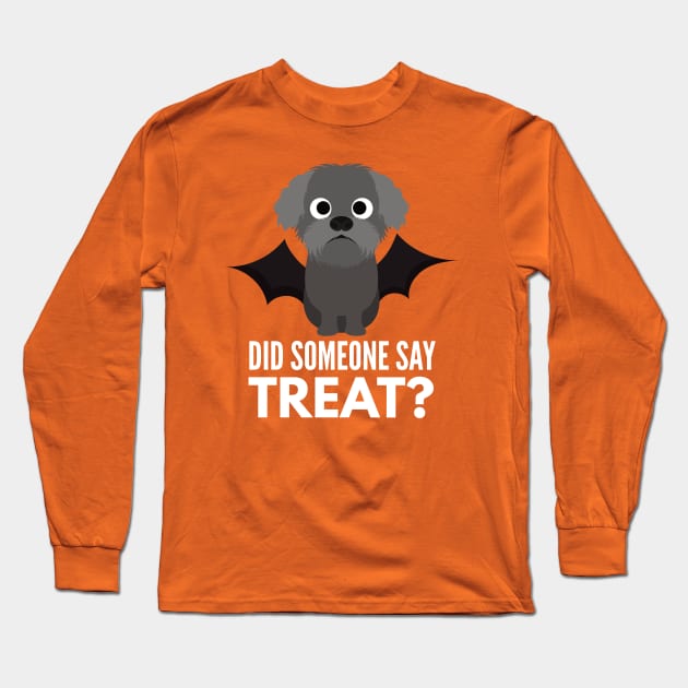 Schnoodle Halloween Trick or Treat Long Sleeve T-Shirt by DoggyStyles